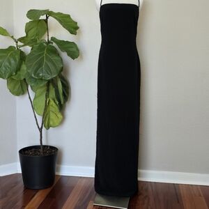 Sophisticated Black Strapless Maxi Dress